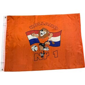 WK 2022 Voetbal Vlag Oranje Leeuw met Rood – Wit – Blauw ‘Holland’ 75 x 100 cm