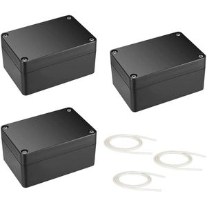 Brenzoos - Waterdichte IP66 Aansluitdoos 3 Stuks - Zwarte Behuizing Kunststof - Elektrische Accessoires - Buiten Gebruik 00 x 68 x 50 mm