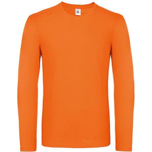 Herenshirt 'E150' met lange mouw B&C Collectie Oranje maat L