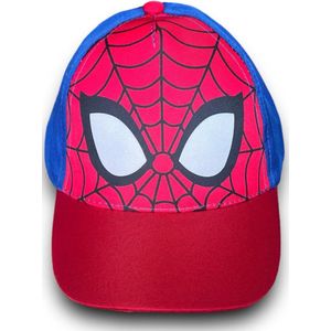 Marvel - Spider-Man - Cap - Pet - Jongens - Junior - Textiel Blauw & Rood - Maat 52 cm