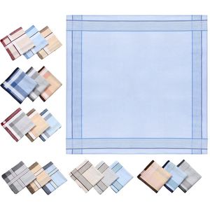 18x Heren katoenen zakdoeken set – Traditionele gestreepte en geruite stoffen zakdoek 40x40 cm – Herbruikbare stoffen zakdoek voor heren – Zachte ademende katoenen handdoeken – Klassiek zakdoek voor dagelijks gebruik & cadeau