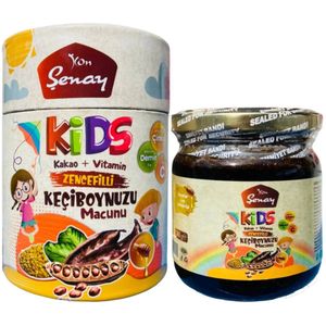 Senay Kids Keçiboynuzu Çocuk Macunu - Helpt bij Groeispurt! Kids Vitaminen Kruidenpasta Voor als beleg | Smeer Pasta met Johannesbrood siroop & Propolis | 240gram | Halal