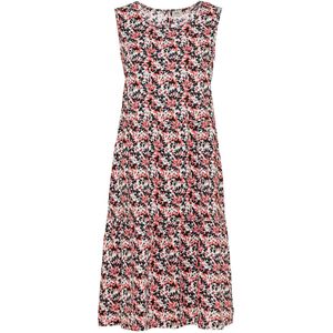 camel active Zomerse jurk met allover-print - Maat womenswear-L - Rood-Zwart