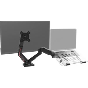 Dubbele Monitor Beugel voor PC en Laptop | Ergonomische Aluminium Verstelbare Houder voor 2 Schermen | VESA Compatibel 13”-24”