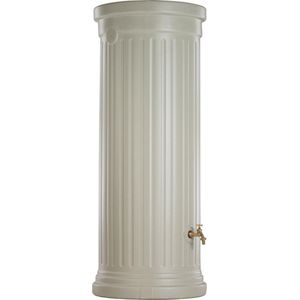 Graf regenton Zuil 500 L beige - met kraantje - met vulautomaat voor ronde regenpijp