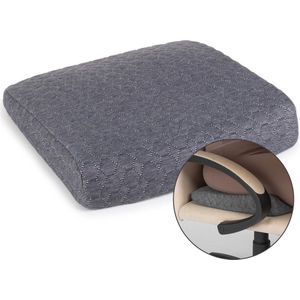 Vitapur Stuitkussen - Zitkussen - Zitkussen Orthopedisch - Zitkussen traagschuim - Traagschuim stoelkussen - Zitkussen bureaustoel - Zitkussen auto - grijs