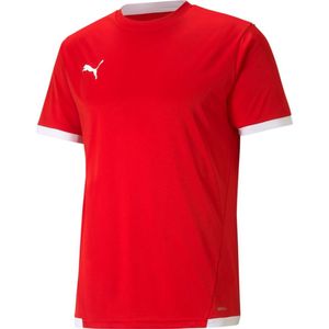 Puma Teamliga Shirt Korte Mouw Kinderen - Rood / Wit | Maat: 176