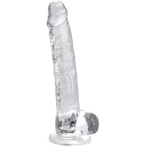 Mega Grote 11 Inch Clear Realistic Dildo With Balls - 28 CM - N12189