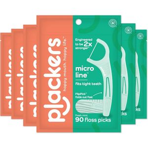 Micro Mint Tandzijde Picks - 90 Stuks, Handige Flossers voor Op Reis