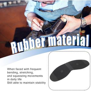 Leren schoenen met slijtvaste zolen - Handgemaakt - Schoenreparatiemateriaal - Dames en herenschoenen (Nero)