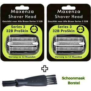 Maxenza - Scheerkop - Geschikt Voor Braun Series 3 32B - Elektrisch Scheerapparaat - 2 Stuks