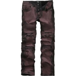 Rock Rebel by EMP Zwart-rode jeans met sierstiksels - Heren - W30L32