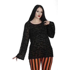 Banned - Temptress Bat Longsleeve top - S - Zwart