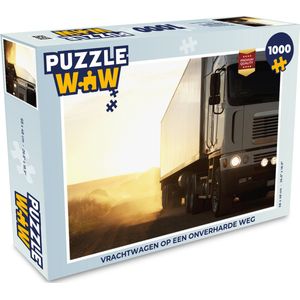 Puzzel Vrachtwagen op een onverharde weg - Legpuzzel - Puzzel 1000 stukjes volwassenen