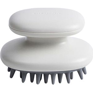 Haar Hoofdhuid Massager Shampoo Borstel Zachte Siliconen Nat en Droog Haar Borstel Hoofdhuid Massage Borstels Haar Was Kam Badborstel - wit