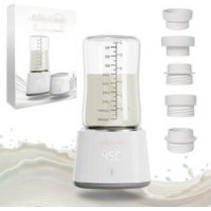 Draagbare Flessenwarmer – Draadloos & Voor Onderweg – Inclusief 5 Adapters – Werkt direct met Philips AVENT, Dr. Brown en meer