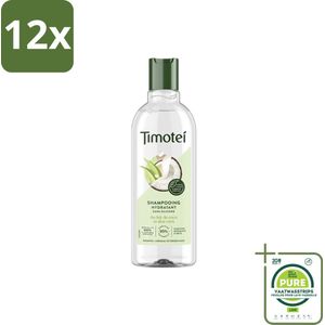Timotei - Shampoo - Aloä Vera & Kokosolie - Hydraterend - 300ml - Voordeelverpakking - 12 stuks - Hydraterende shampoo - Aloë Vera shampoo