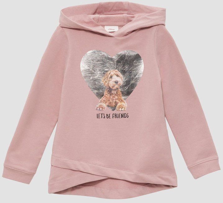 T-shirt - Imprimé - Longue Mouw - Katoen - Capuche Fixe