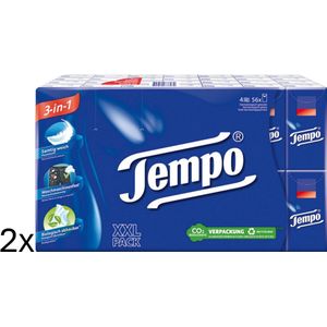 2 pakken Tempo Zakdoekjes - 2 X 56 pakken van 10 zakdoeken