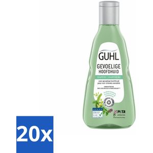 20 x Guhl - Shampoo - Gevoelige Hoofdhuid - 250 ml - Hoofdhuidverzorging - Derma-Balance-Complex