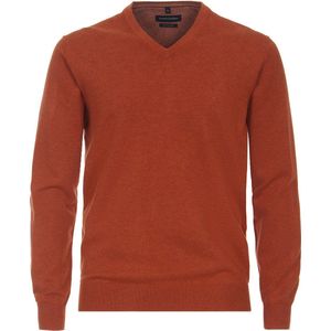 Casa Moda - Pullover V-Hals Oranje - Heren - Maat 4XL - Regular-fit