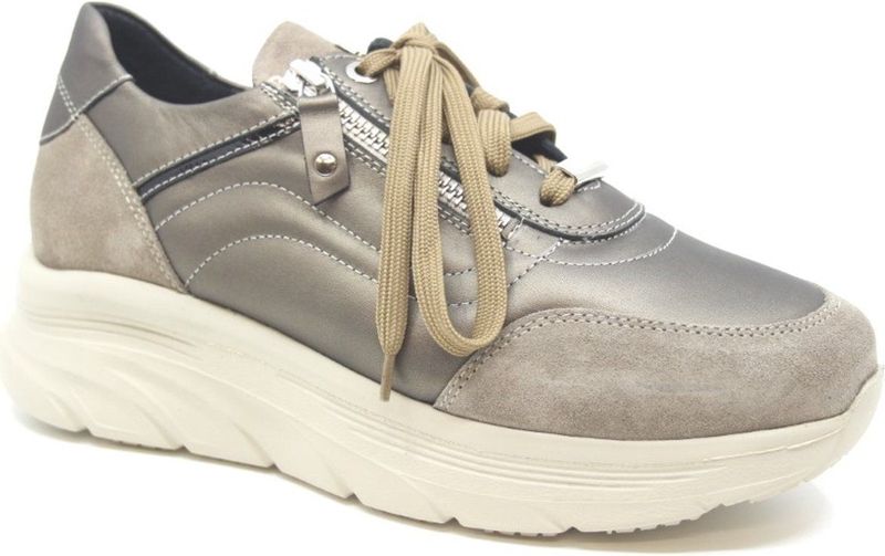 Footnotes - PIEN - Sneakers - Taupe Combi - Wijdte K
