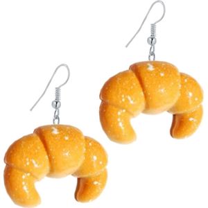 Fako Bijoux® - Oorbellen - Bakkerij - Croissants - 22x42mm