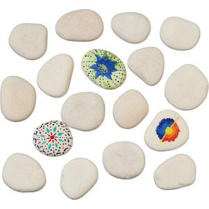 Relaxdays stenen om te beschilderen - gladde schilderstenen - 5-9 cm - deco stenen - 2 kg