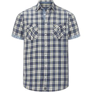 Jan Vanderstorm herren Overhemd Met Korte Mouwen - 43/44 - blauw