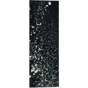 Vlag - Zwarte Achtergrond Vol Zilver Glitter - 20x60 cm Foto op Polyester Vlag