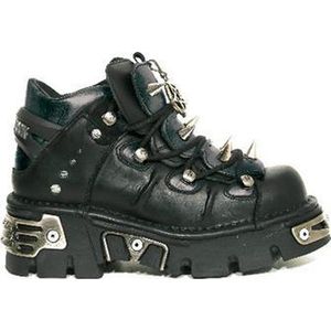 New Rock Lage schoenen -44 Shoes- M-110-S1 Zwart/Zilverkleurig