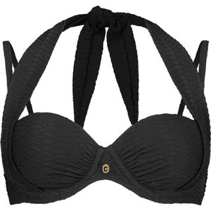 Ten cate multiway bikinitop in de kleur zwart.