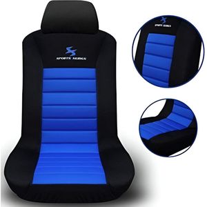 AS7256-2 Universele Autostoelhoes voor 2 stoelen, Zwart-Blauw