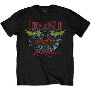 Aerosmith - Deuces Are Wild, Vegas Heren T-shirt - L - Zwart