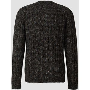 s.Oliver trui rib gebreid antraciet