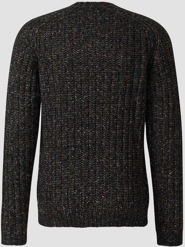 s.Oliver trui rib gebreid antraciet