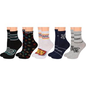 Harry Potter - Set jongenssokken, 5 paar lange sokken, OEKO-TEX / 23-26