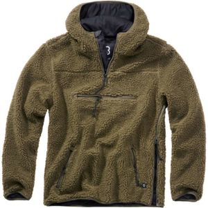Brandit Teddyfleece Worker Pullover Olijf Sweater