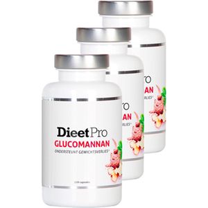 Dieet Pro | Glucomannan | 3 stuks | 3 x 120 capsules