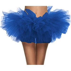 KIMU - Korte Tutu - Koningsblauw - Tule Rokje - Dames Meisje - Balletpakje