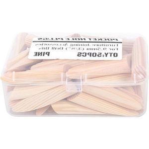 Houten zakgat pluggen - 50 stuks - houtbewerking grenen - micro massief