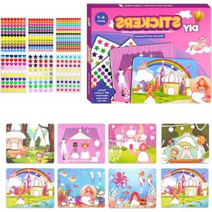 Creatieve Mozaïekstickers 4-delige set voor kinderen - Ontwikkeling van fijne motoriek en concentratie