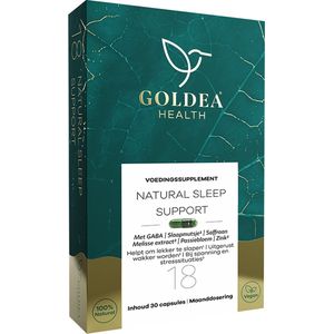Goldea Health Natural Sleep Support - Vegan - Voedingssupplement - 30 capsules - Maanddosering