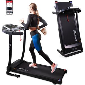 Mobiclinic ETNA - Opvouwbare loopband - Bluetooth-luidspreker - 12 km/u - Verhoogsysteem - App LCD-scherm 139x61x113 cm - Stil