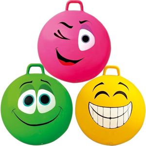 Skippybal smiley voor kinderen 70 cm  Roze