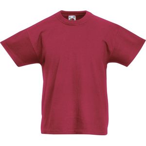 Fruit of the Loom T-shirt Kinderen maat 164 (14-15) 100% Katoen 5 stuks (Brick Red)
