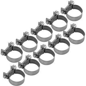 Optionele maat Roestvrijstalen mini-brandstofleiding Slangklem 10 stuks 6 mm-20 mm Wormaandrijfleidingen Klemmen voor dunwandige slang in kleine maten(18-20Mm)