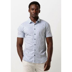 Desoto - Short Sleeve Jersey Overhemd Navy - Heren - Maat L - Slim-fit