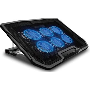 Draagbaar Koelkussen voor Slanke Laptop - Met 6 Stille Fans - Verstelbare Hoogte