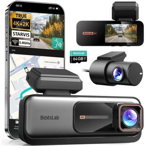 Botslab G980H Pro - Dashcam - 4K - 2CH - 64GB - Wifi - GPS - 2,45 inch LCD